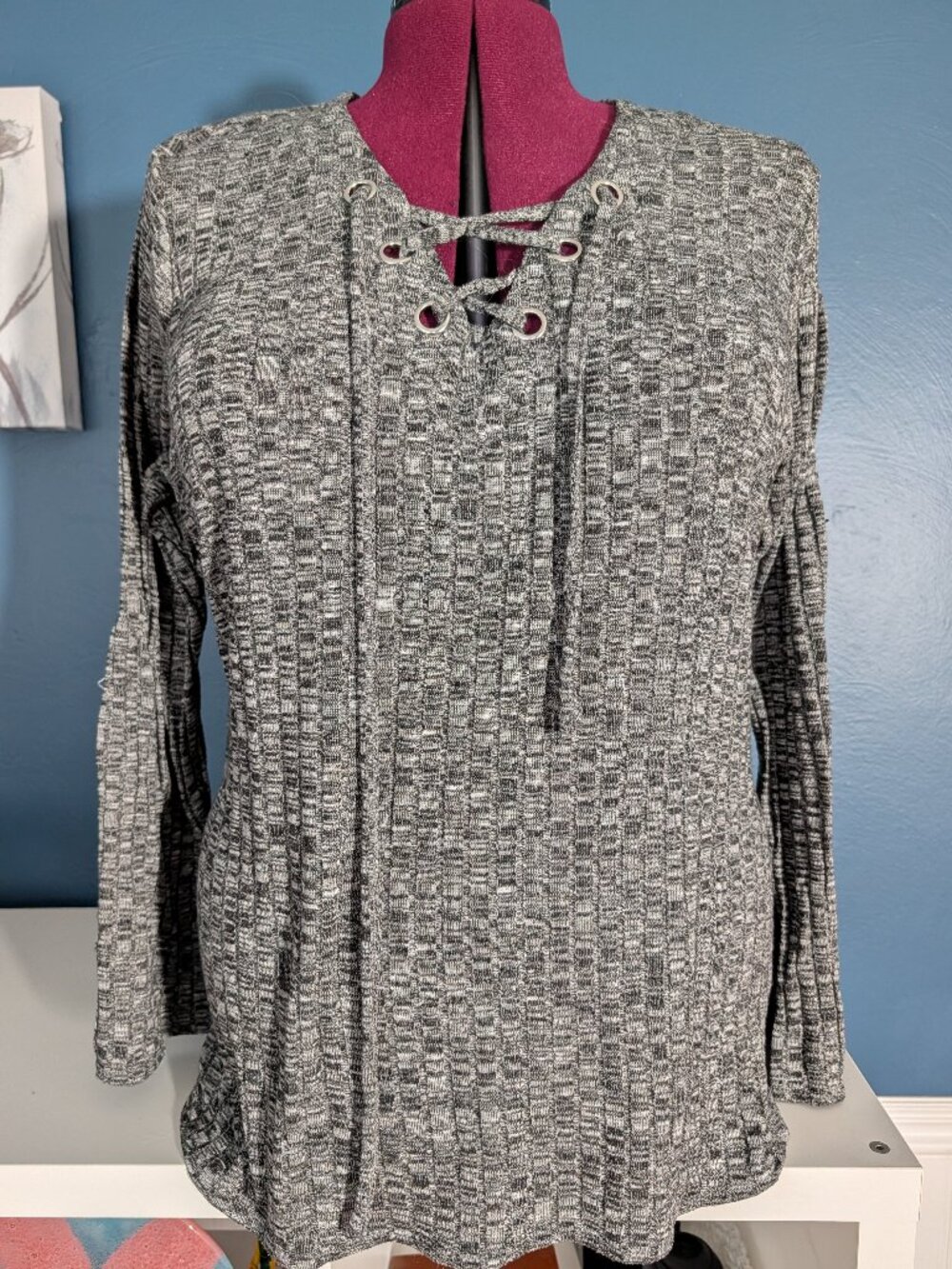 Lightweight marbled sweater XXL